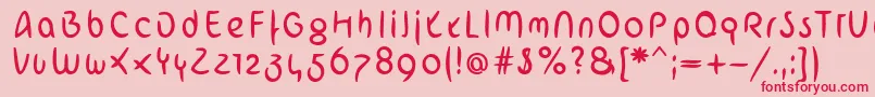 ArabstrokeLtRegular Font – Red Fonts on Pink Background