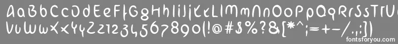 フォントArabstrokeLtRegular – 灰色の背景に白い文字