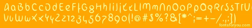 ArabstrokeLtRegular Font – Yellow Fonts on Orange Background