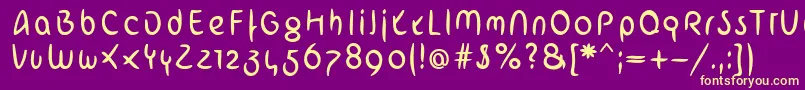 ArabstrokeLtRegular Font – Yellow Fonts on Purple Background