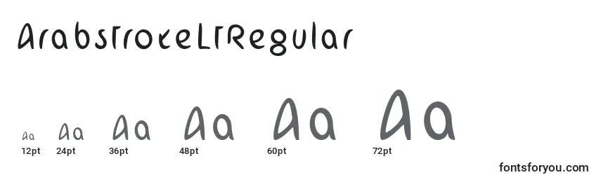 ArabstrokeLtRegular Font Sizes