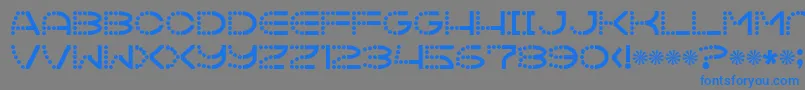 フォントVanish – 灰色の背景に青い文字