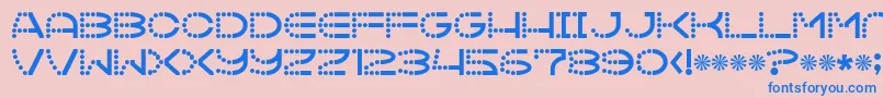 フォントVanish – ピンクの背景に青い文字