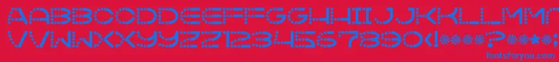 Vanish Font – Blue Fonts on Red Background