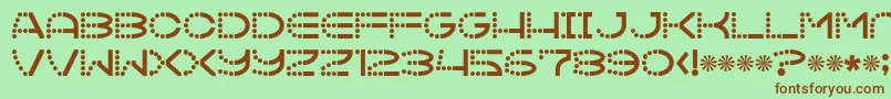 フォントVanish – 緑の背景に茶色のフォント