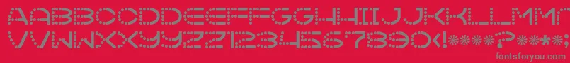 Vanish Font – Gray Fonts on Red Background