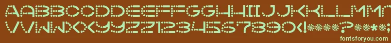 Vanish Font – Green Fonts on Brown Background