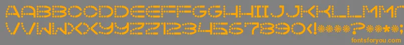 Vanish Font – Orange Fonts on Gray Background