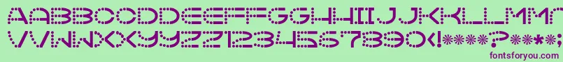 Vanish Font – Purple Fonts on Green Background