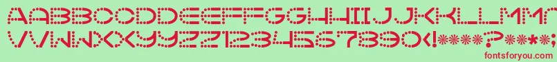 Vanish Font – Red Fonts on Green Background
