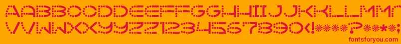 Vanish Font – Red Fonts on Orange Background
