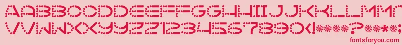 フォントVanish – ピンクの背景に赤い文字