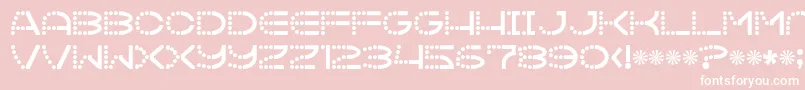 Fonte Vanish – fontes brancas em um fundo rosa