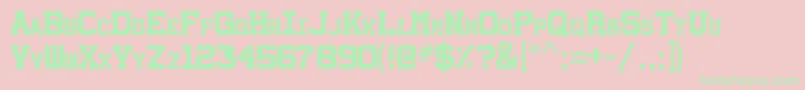 Station232 Font – Green Fonts on Pink Background