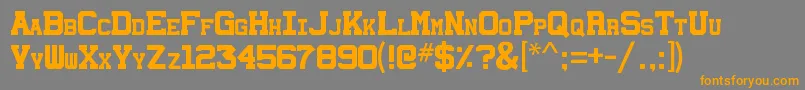 Station232 Font – Orange Fonts on Gray Background