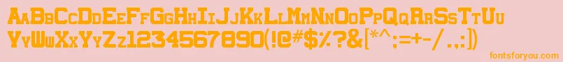 Station232 Font – Orange Fonts on Pink Background