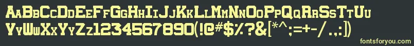 Station232 Font – Yellow Fonts on Black Background