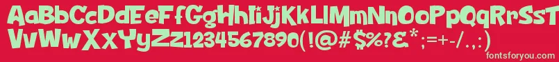 PresidentTrump Font – Green Fonts on Red Background