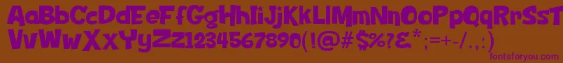 PresidentTrump Font – Purple Fonts on Brown Background