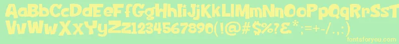 PresidentTrump Font – Yellow Fonts on Green Background