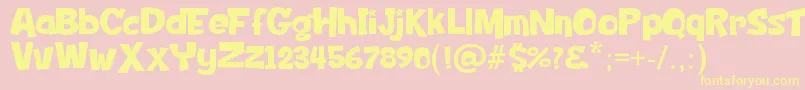 PresidentTrump Font – Yellow Fonts on Pink Background