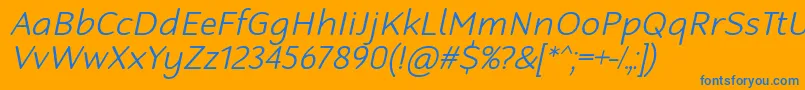 fuente RobagaRoundedLightItalic – Fuentes Azules Sobre Fondo Naranja
