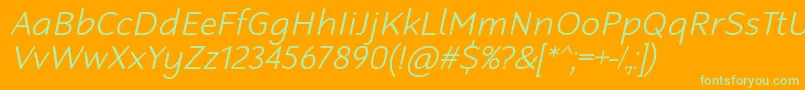 fuente RobagaRoundedLightItalic – Fuentes Verdes Sobre Fondo Naranja