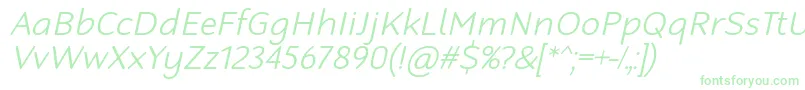Czcionka RobagaRoundedLightItalic – zielone czcionki