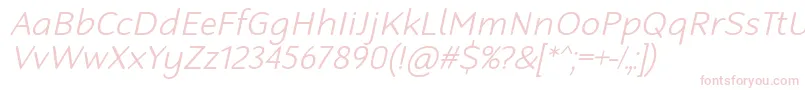 RobagaRoundedLightItalic-Schriftart – Rosa Schriften