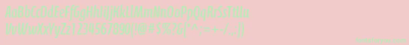CalciteproRegular Font – Green Fonts on Pink Background
