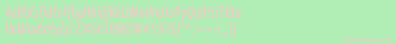 CalciteproRegular Font – Pink Fonts on Green Background