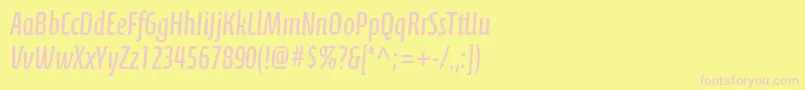 CalciteproRegular Font – Pink Fonts on Yellow Background