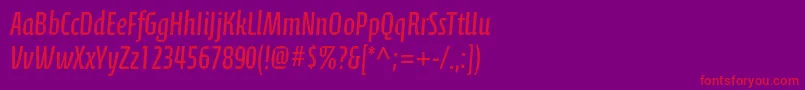 CalciteproRegular Font – Red Fonts on Purple Background