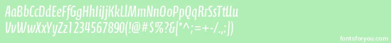 フォントCalciteproRegular – 緑の背景に白い文字