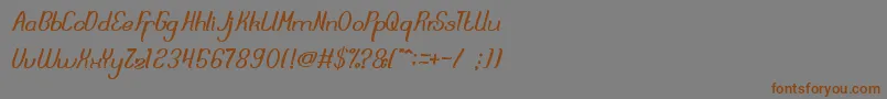 DreamReality Font – Brown Fonts on Gray Background