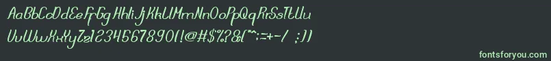 DreamReality Font – Green Fonts on Black Background