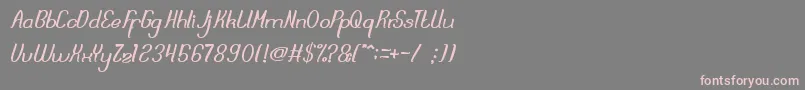 DreamReality Font – Pink Fonts on Gray Background