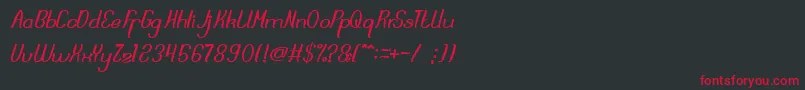 DreamReality Font – Red Fonts on Black Background