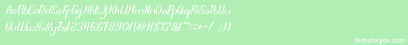 DreamReality Font – White Fonts on Green Background