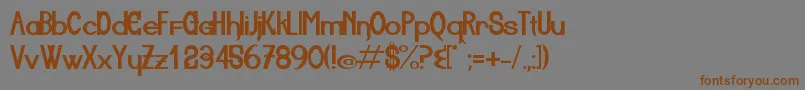 Aiuruoca Font – Brown Fonts on Gray Background