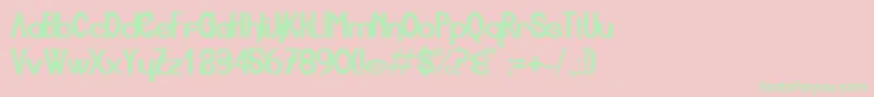 Aiuruoca Font – Green Fonts on Pink Background