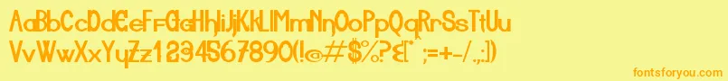 Aiuruoca Font – Orange Fonts on Yellow Background