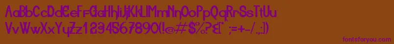 Aiuruoca Font – Purple Fonts on Brown Background