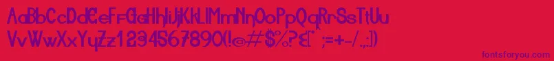 Aiuruoca Font – Purple Fonts on Red Background