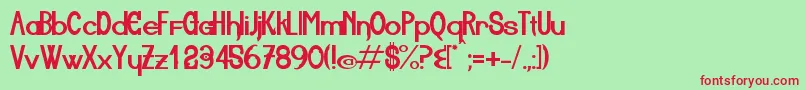 Aiuruoca Font – Red Fonts on Green Background