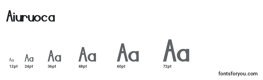 Размеры шрифта Aiuruoca (87453)