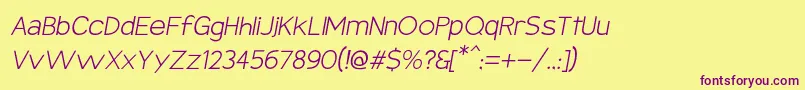 Armatahlobl Font – Purple Fonts on Yellow Background