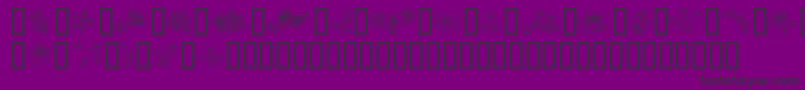 TraditionalFloralDesign-Schriftart – Schwarze Schriften auf violettem Hintergrund