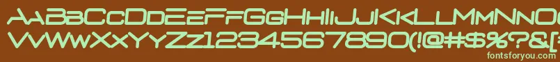 Шрифт D3euronismBI – зелёные шрифты на коричневом фоне