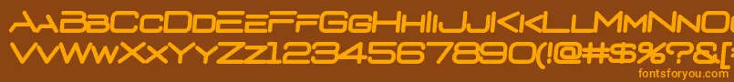 D3euronismBI Font – Orange Fonts on Brown Background